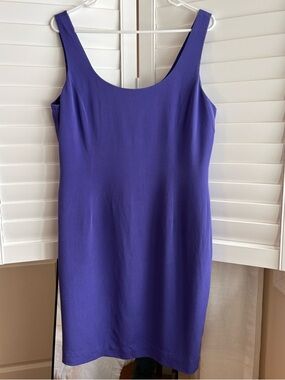 100% silk Vintage 90s purple sheath dress